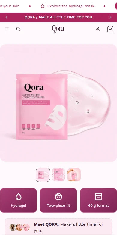 QORA mobile product page
